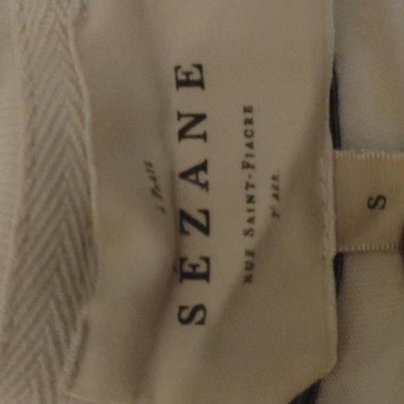 Sézane Cream and Black Striped Top. Womens size Small. - Picture 1 of 9